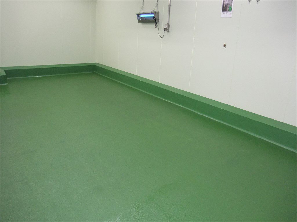 埼玉県深谷市の某食品工場｜工場床　塗り床（塗床）補修工事：タフクリートＬＲ