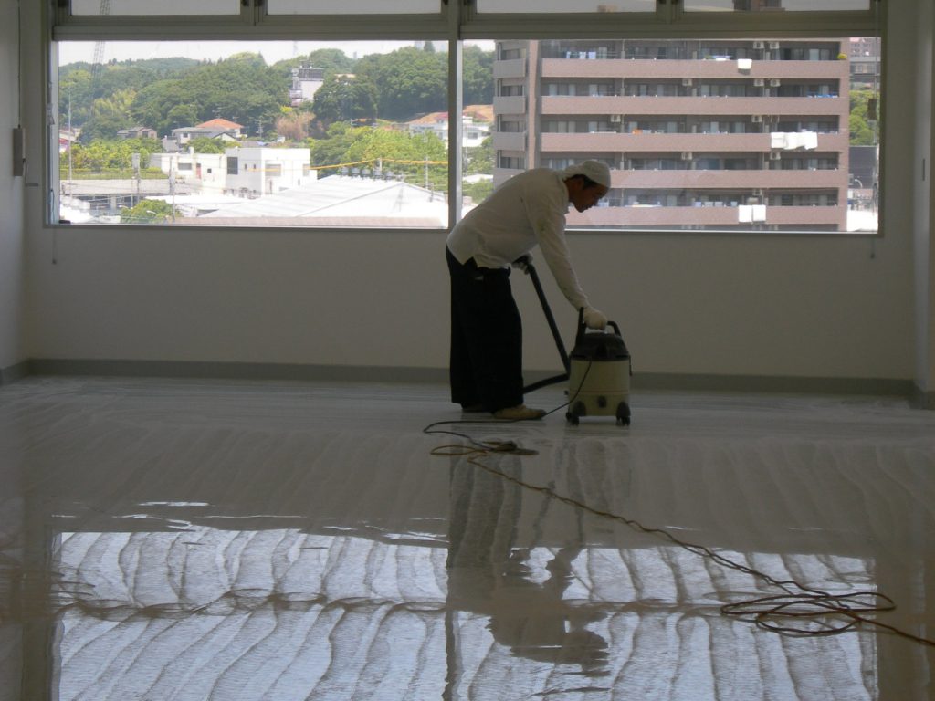 神奈川県横浜市緑区の研究施設｜クリンルーム塗り床不具合補修：ケミクリート