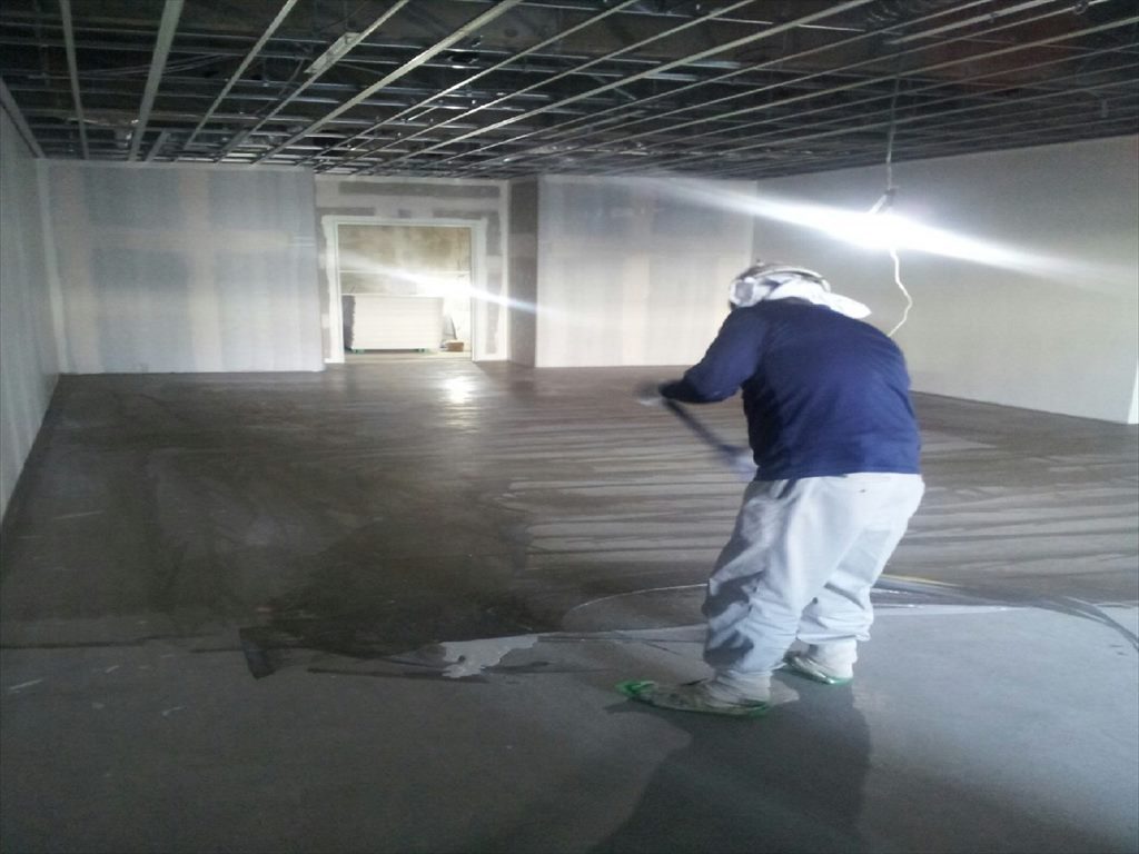栃木県内の防災備蓄倉庫｜硬質ウレタン塗り床（塗床）：ＡＢＣ商会のビューコートを施工しました。