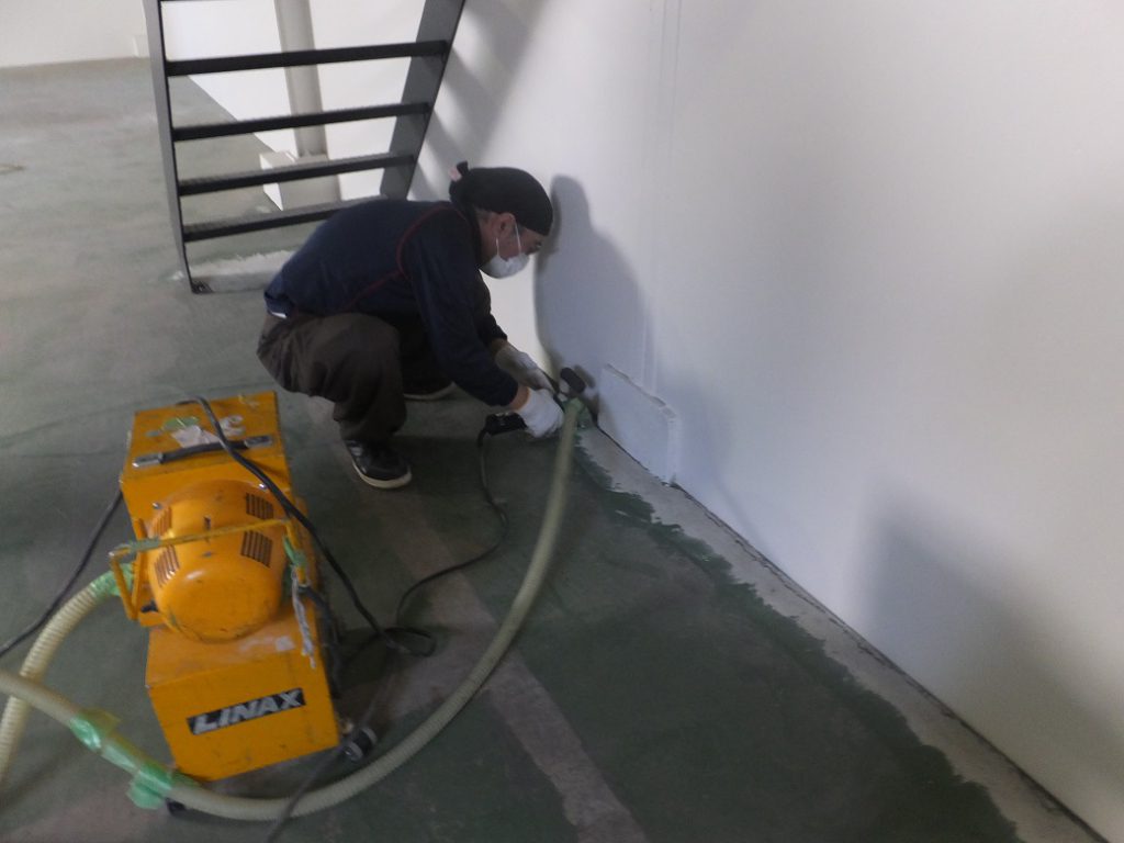 東京都江戸川区の工場床塗装塗替え工事｜ケミクリートＥＰカラー