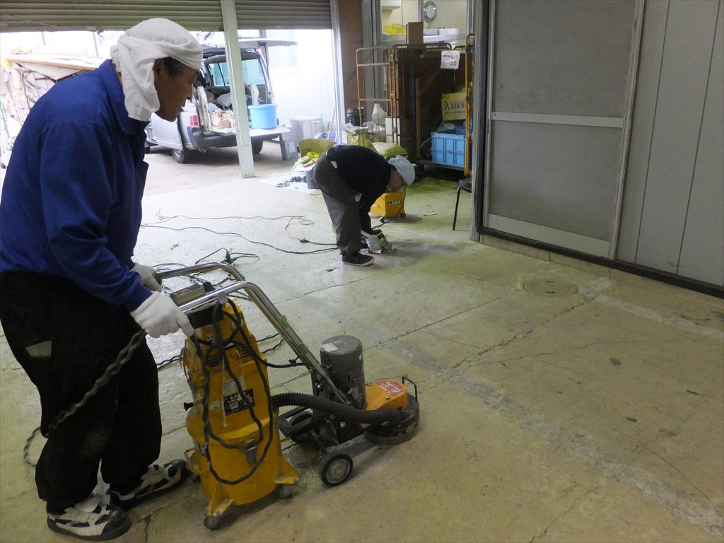 千葉県八街市のリサイクルショップ倉庫｜塗床(床塗装)工事：ケミクリートＥＰカラー