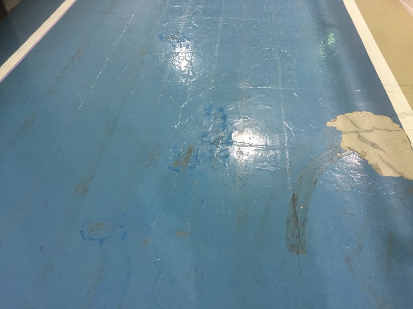 千葉県内の工場通路｜床塗装：ケミクリートＥペースト工法