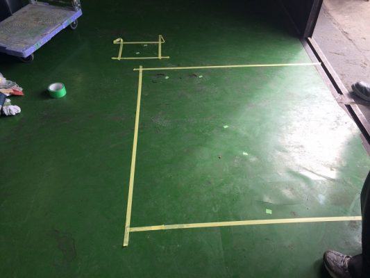 神奈川県横浜市のクリーニング工場｜塗床補修工事：ケミクリートＥ