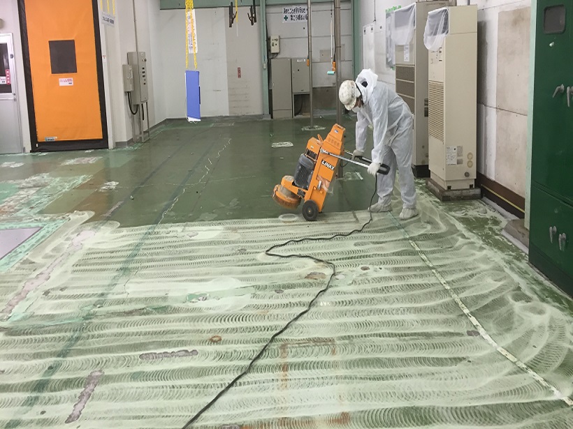 神奈川県横浜市の｜工場塗床（床塗装）を帯電防止塗床材に改修：ケミコンダクトＲＥ