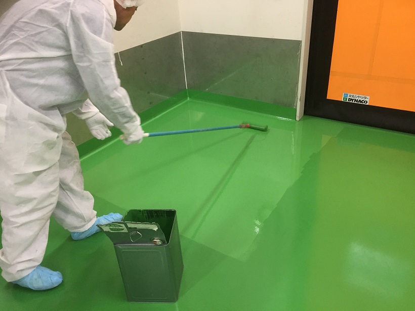神奈川県横浜市の｜工場塗床（床塗装）を帯電防止塗床材に改修：ケミコンダクトＲＥ