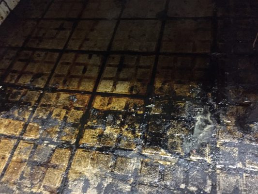 東京都中野区のおそば屋さん｜厨房塗床（床塗装）工事（改修）