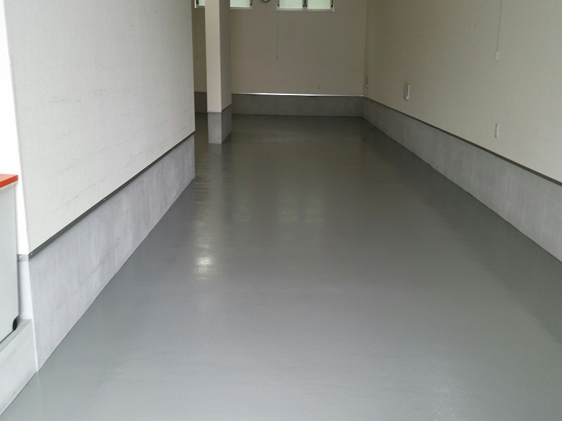神奈川県横浜市の工場｜カラクリートを塗床（床塗装）に改修