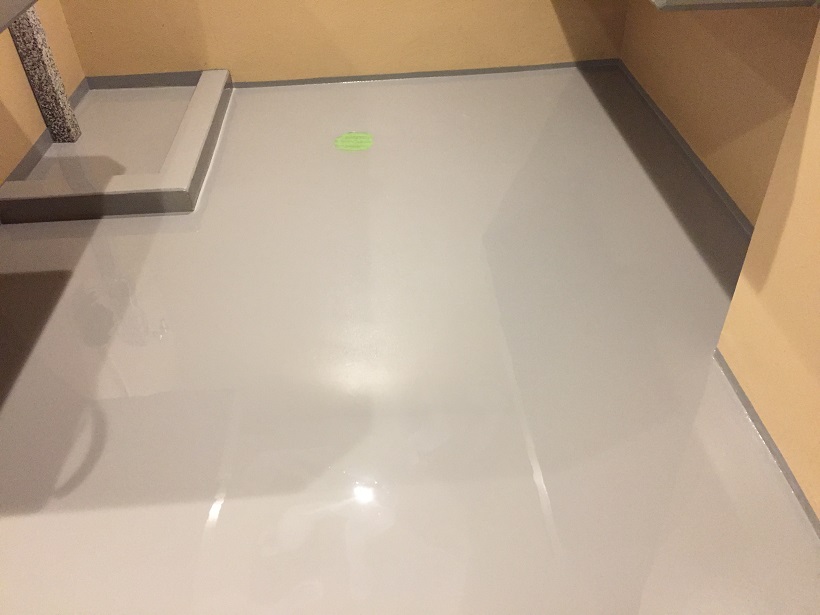 東京都渋谷区のマンション｜ゴミ置き場床塗装（塗床）改修：ケミクリートＥ
