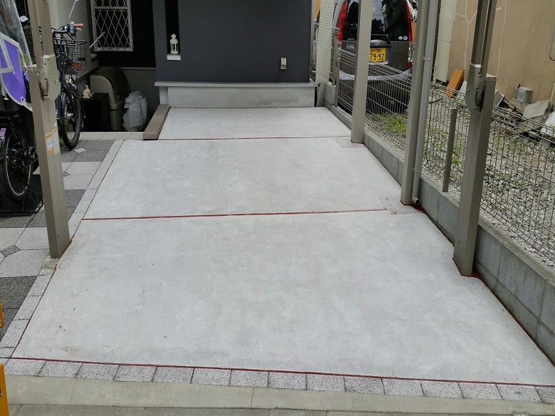 東京都大田区の個人邸｜ガレージ（駐車場）塗床（床塗装）塗り替え工事：ケミクリートＥ