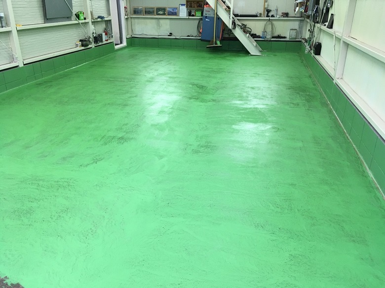 埼玉県川口市榛松のアートフォース様（自動車整備工場）｜デントリペア工場塗床（床塗装工事）：ジョリエースＥ