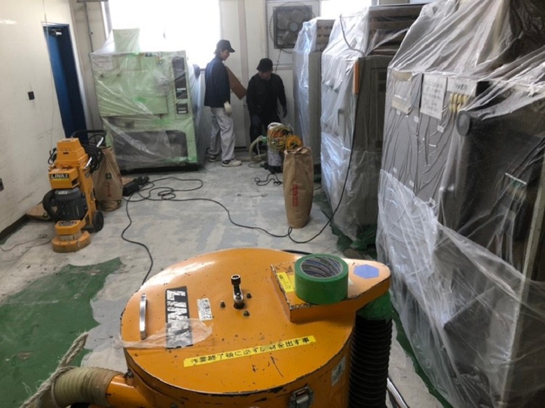 茨城県つくばみらい市の工場｜コンクリート床塗装（塗床）工事：アイカ　ジョリエースＥ