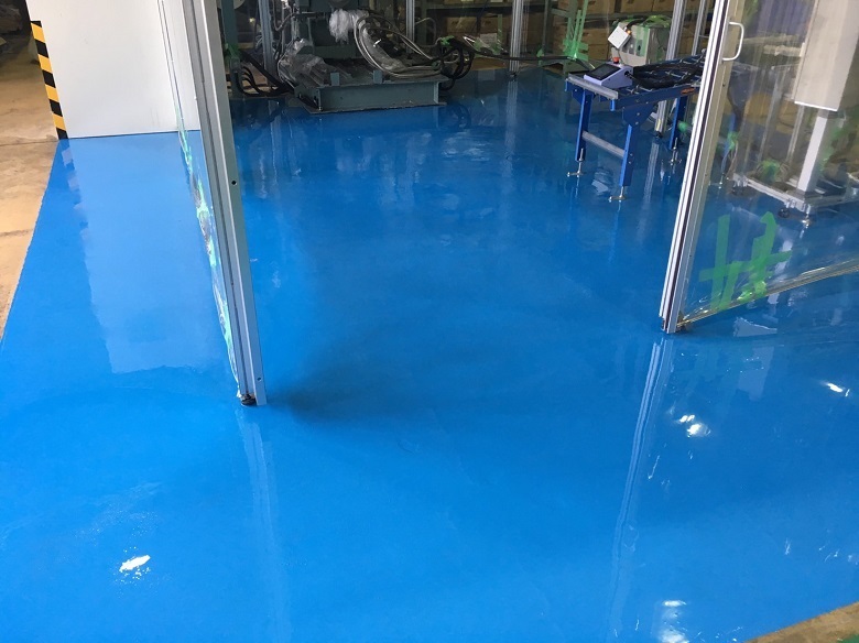 茨城県の精密機械工場｜塗床（床塗装）工事：ケミクリートＥ