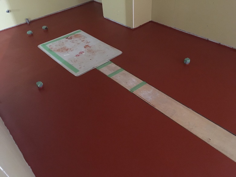 東京都新宿区のしゃぶしゃぶ屋さん(飲食店）厨房｜塗床(床塗装）：ケミクリートＥを施工